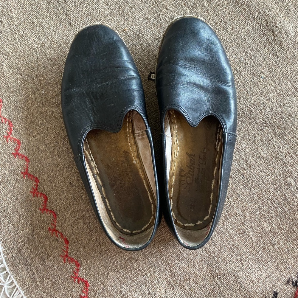 Men’s Sabahs - black leather Size 42